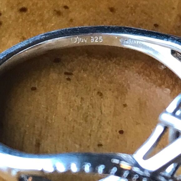 Natural Smoky Quartz Sterling Silver Infinity Ring Size 7 - Picture 7 of 9